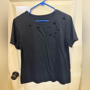 Buckle Black Distressed Short Sleeve Tee